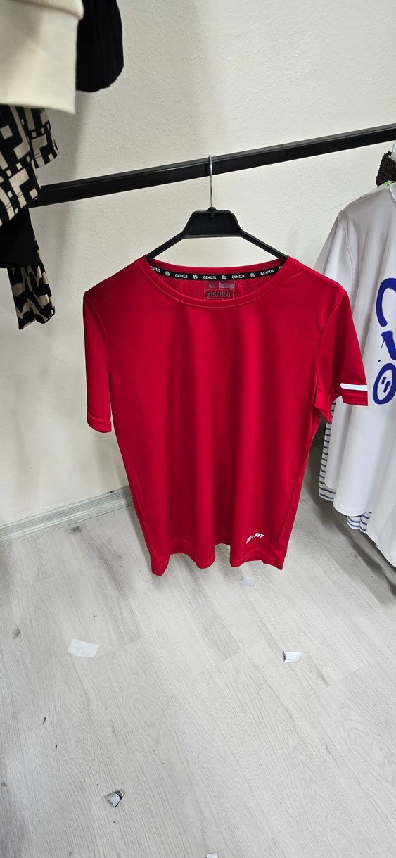 Kırmızı Erkek Kısa Kollu Atletik Tişört - Görsel 2