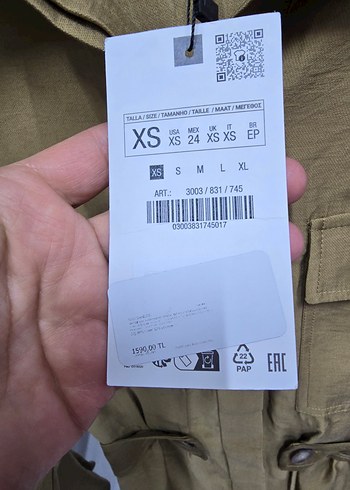 Bej Keten Mini Kadın Tulum - Görsel 8