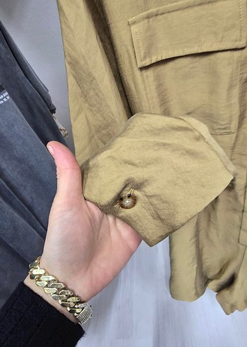 Bej Keten Mini Kadın Tulum - Görsel 6