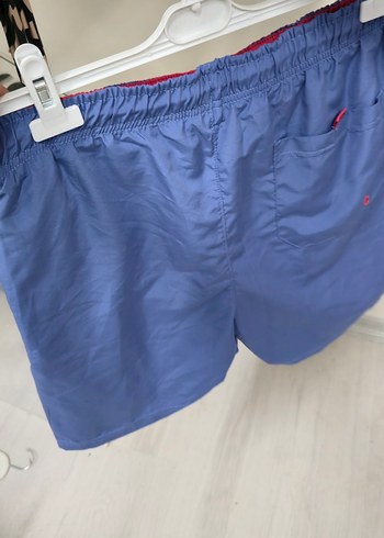 Erkek Mavi Rahat Kesim Mini Şort - Görsel 5