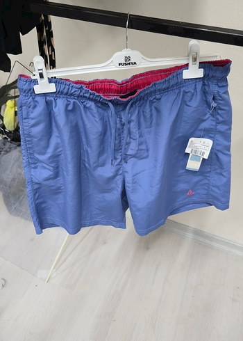 Erkek Mavi Rahat Kesim Mini Şort - Görsel 3