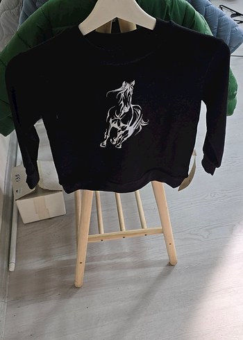 Siyah Baskılı Erkek Çocuk Sweatshirt - Görsel 3