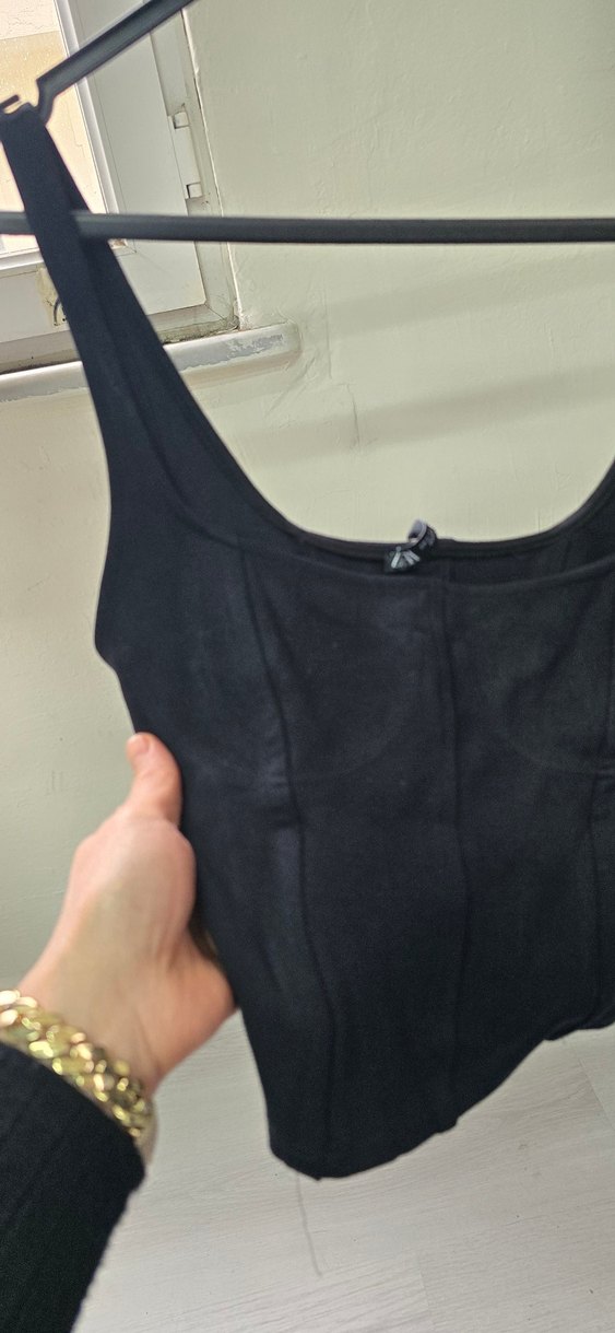 Siyah Midi Sporcu Sütyeni - Görsel 4