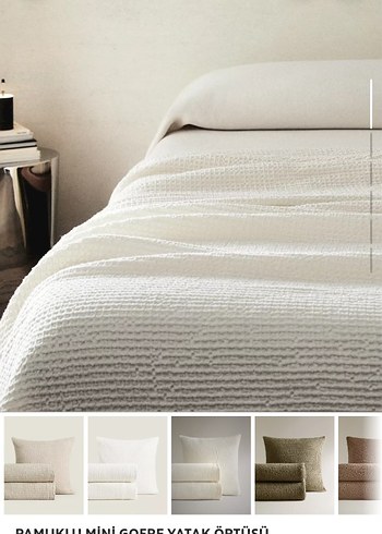 zara yatak örtüsü pike yastık yok