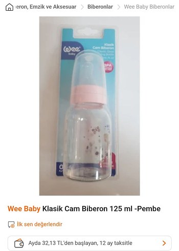 Pembe Pastel Bebek Biberonu 125 ml - Görsel 2