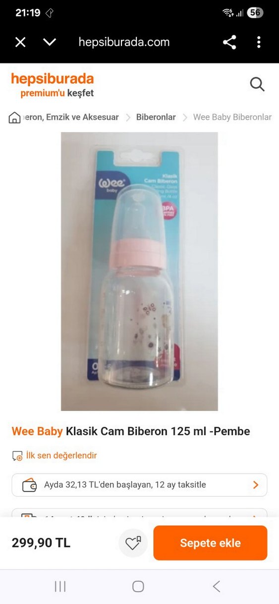 Pembe Pastel Bebek Biberonu 125 ml - Görsel 2