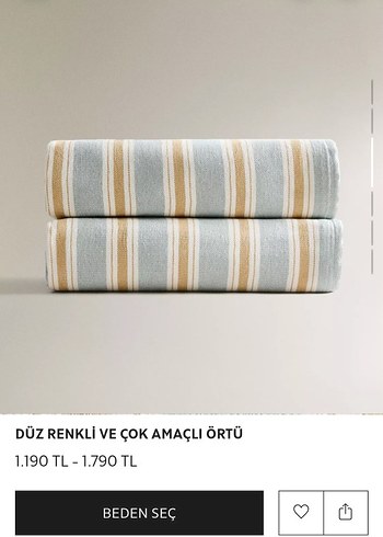 Beden zara home çok amaçlı örtü
