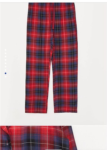LC Waikiki lcw Kırmızı Oduncu Desenli Kadın Pijama Takımı
