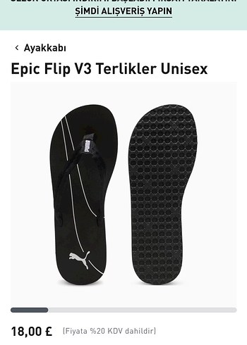 Puma Epic Flip V3 Siyah Erkek Terlik