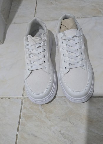 Diğer Beyaz Dolgu Topuklu Minimalist Spor Ayakkabi