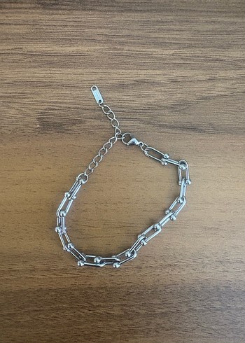 Diğer Gri Zincir Detaylı Kadın Bileklik