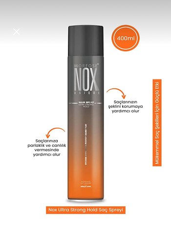 Morfose Nox Unite Saç Spreyi 400 ml - Görsel 2