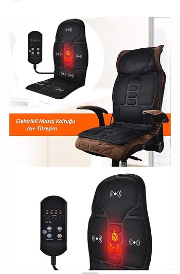  Beden siyah Renk Kchler Taşınabilir titreşimli oto koltuk ısıtıcılı masaj minderi