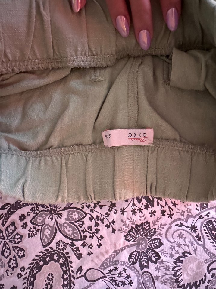 Kadın Haki Salaş Havuç Kesim Pantolon - Görsel 2