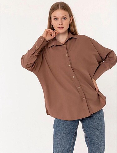Oversize standart beden gömlek