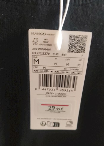 Mango Siyah Beyaz Mango kazak
