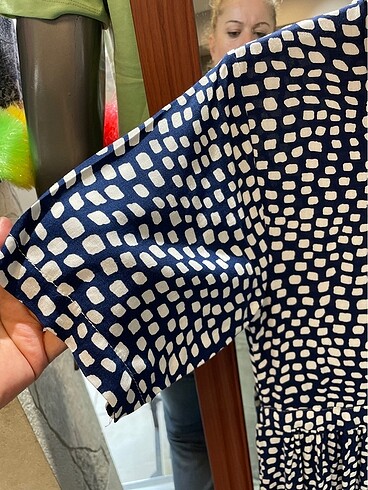 l Beden Bayan beli büzgülü düğmeli elbise