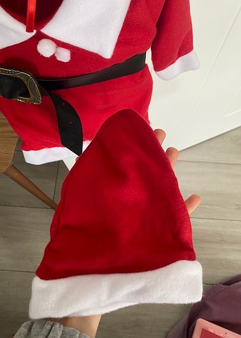 Kız Çocuk Kırmızı Kemerli Uzun Kollu Kostüm - Görsel 2