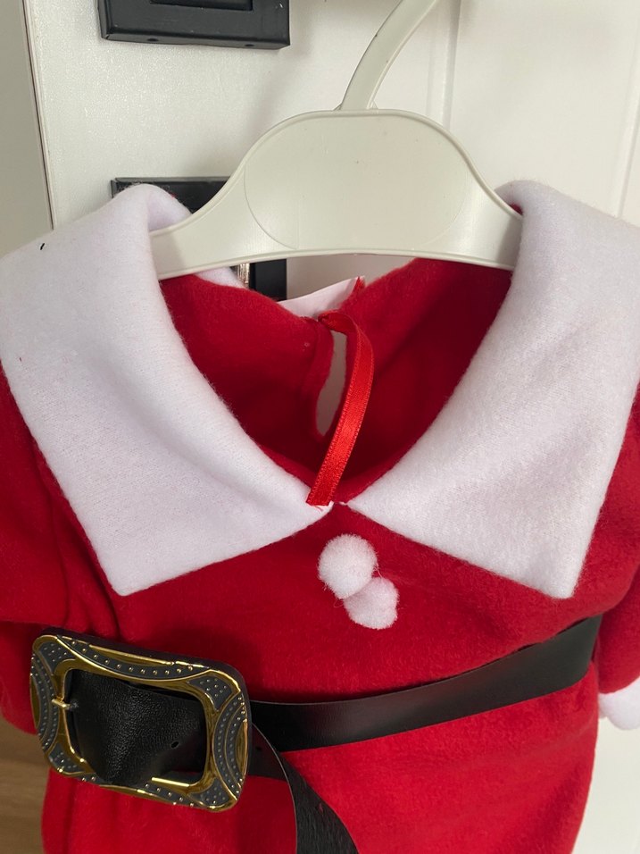 Kız Çocuk Kırmızı Kemerli Uzun Kollu Kostüm - Görsel 3