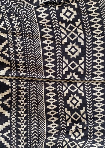 Bohem Desenli Triko Midi Elbise - Görsel 5