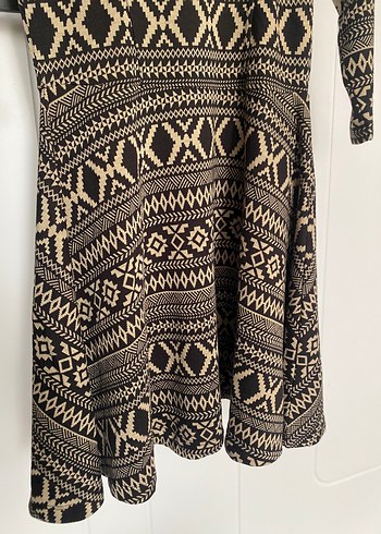 Bohem Desenli Triko Midi Elbise - Görsel 6