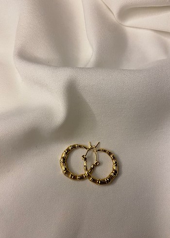 Gold Çelik Halka Küpe