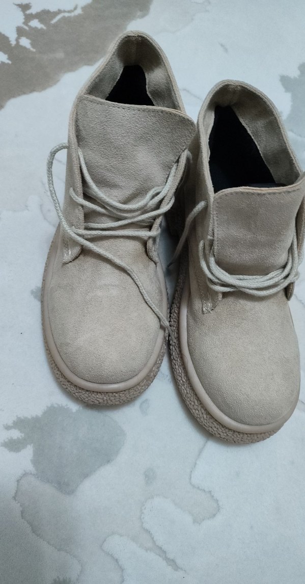 Bej Süet Kadın Dolgu Topuk Bot - Görsel 3