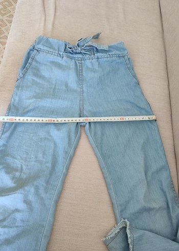 Diğer Normal Kesim Midi Boy Mavi Kot Pantolon