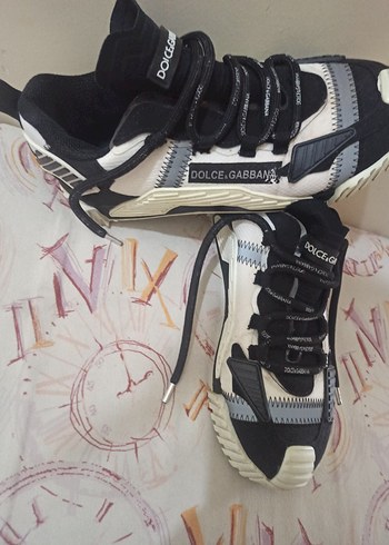 Dolce&Gabbana Beyaz Gri Laced Spor Ayakkabı - Görsel 2