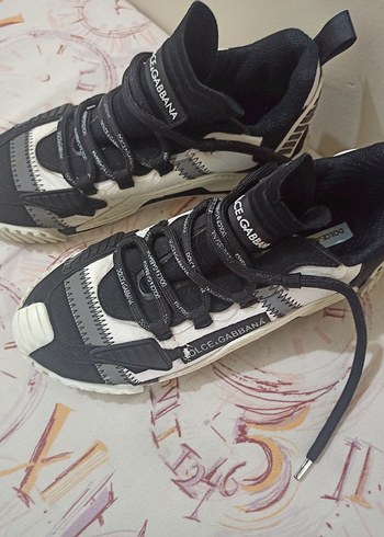 Dolce&Gabbana Beyaz Gri Laced Spor Ayakkabı - Görsel 3