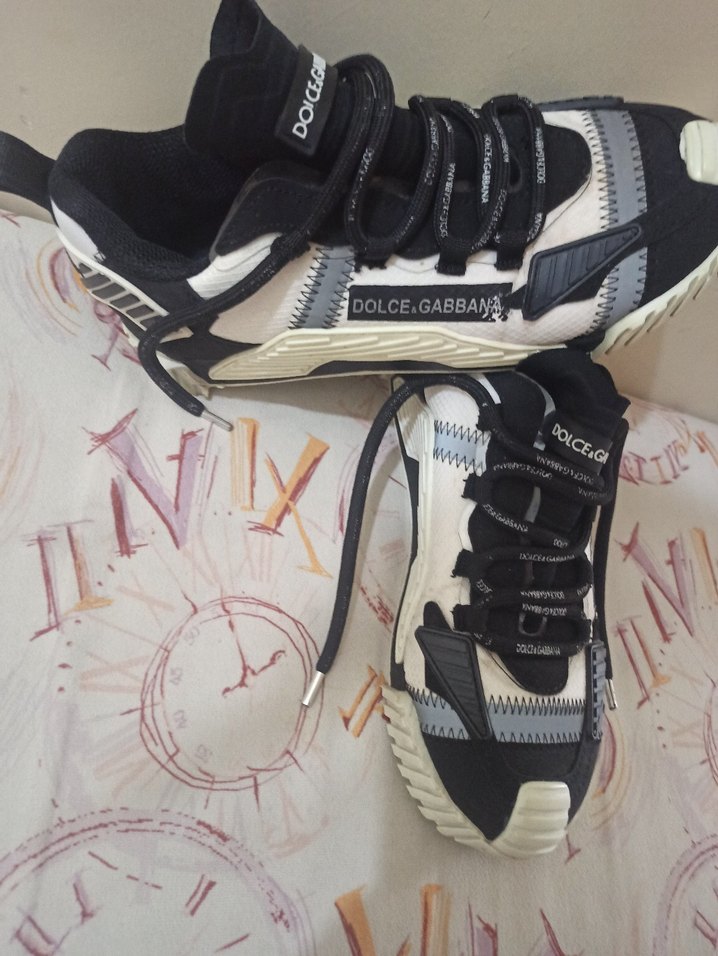 Dolce&Gabbana Beyaz Gri Laced Spor Ayakkabı - Görsel 2