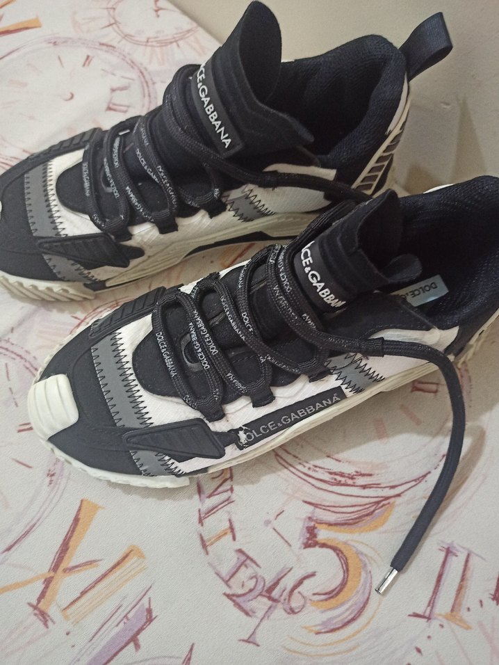 Dolce&Gabbana Beyaz Gri Laced Spor Ayakkabı - Görsel 3