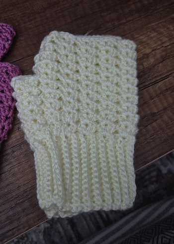 Mor Örgü Kadın Eldiveni - Görsel 3