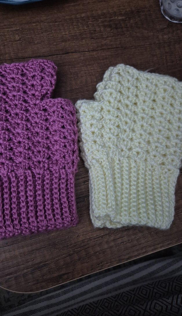 Mor Örgü Kadın Eldiveni - Görsel 4