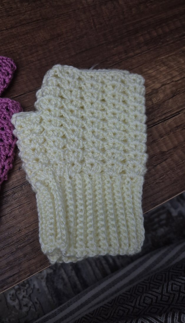 Mor Örgü Kadın Eldiveni - Görsel 3