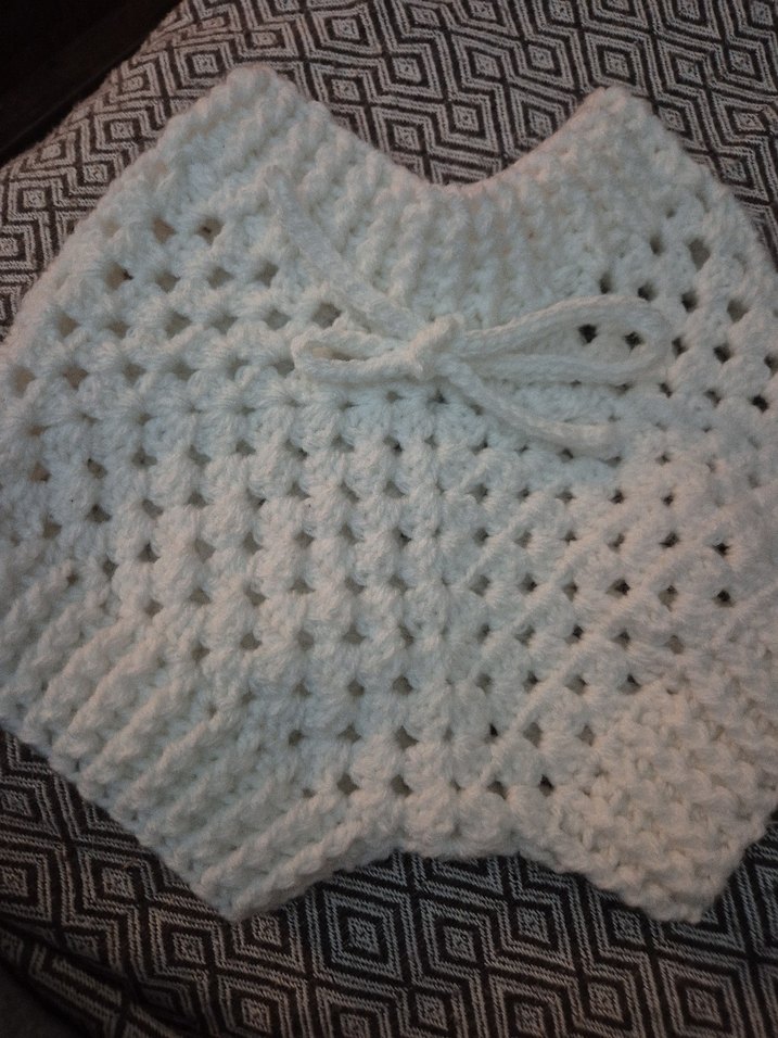 Kız Çocuk Beyaz Örgü şort - Görsel 2