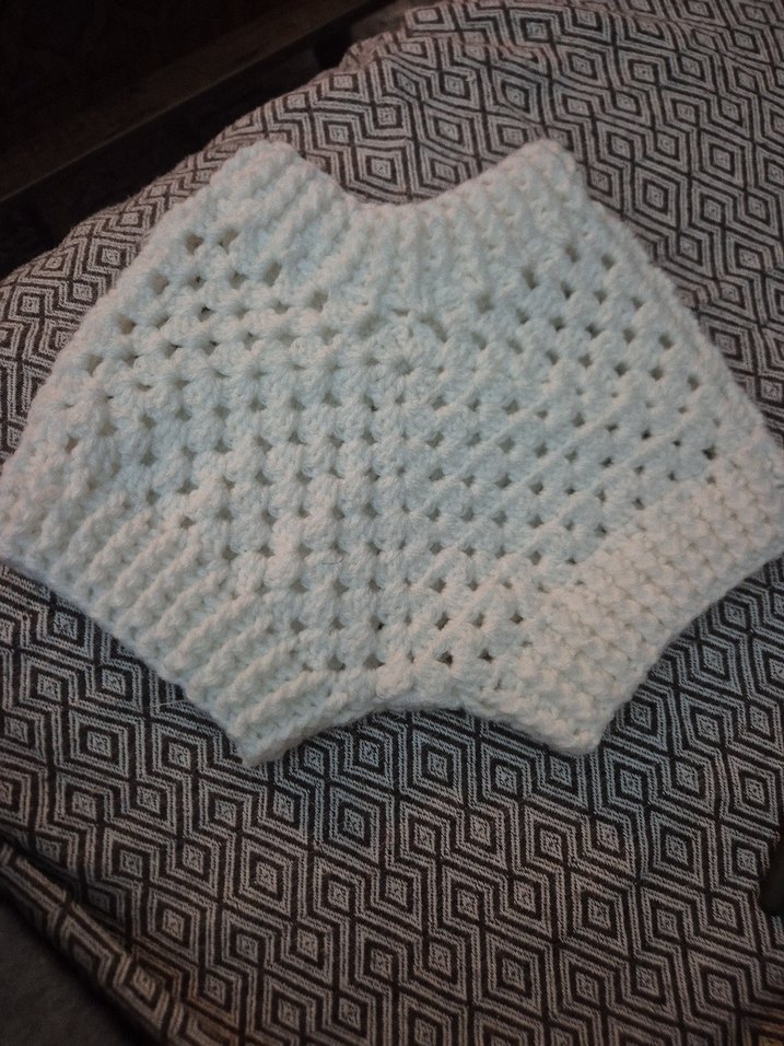 Kız Çocuk Beyaz Örgü şort - Görsel 3