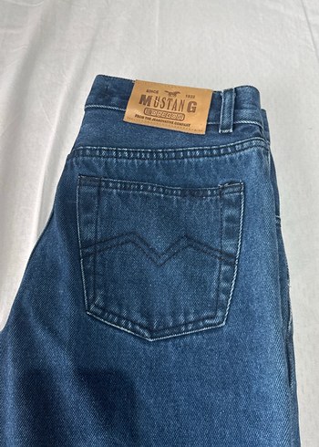 Parlak Mavi Salaş Midi Kadın Kot Pantolon - Görsel 4