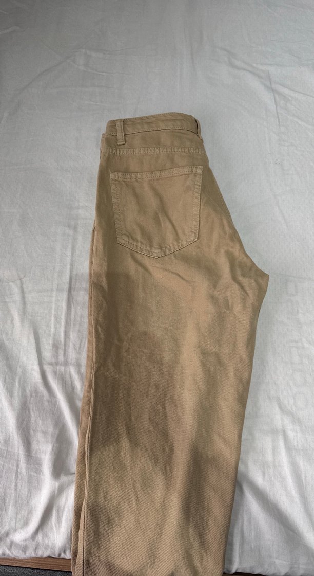 Bej Kadın Keten Regular Fit Pantolon - Görsel 3