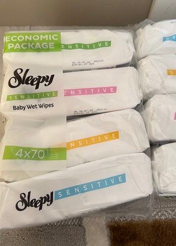 Sleepy Sensitive Bebek Islak Mendil Ekonomik Paket 4x70 - Görsel 2