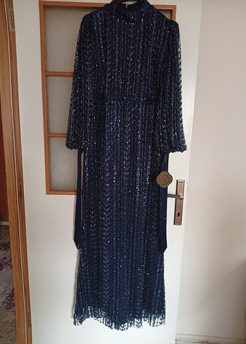 hic giyilmesi   Lacivert Nakışlı Bohem Kadın Elbise - Görsel 2