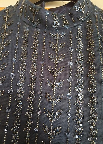 hic giyilmesi   Lacivert Nakışlı Bohem Kadın Elbise - Görsel 4