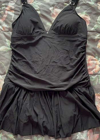 Drapeli Siyah Midi Kadın Mayo penti 46 beden - Görsel 4