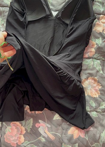 Drapeli Siyah Midi Kadın Mayo penti 46 beden - Görsel 12