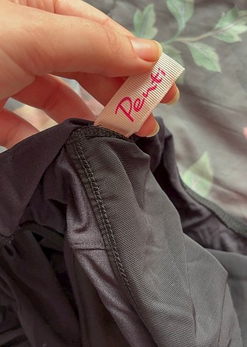 Drapeli Siyah Midi Kadın Mayo penti 46 beden - Görsel 9