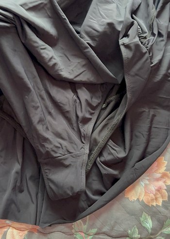 Drapeli Siyah Midi Kadın Mayo penti 46 beden - Görsel 6