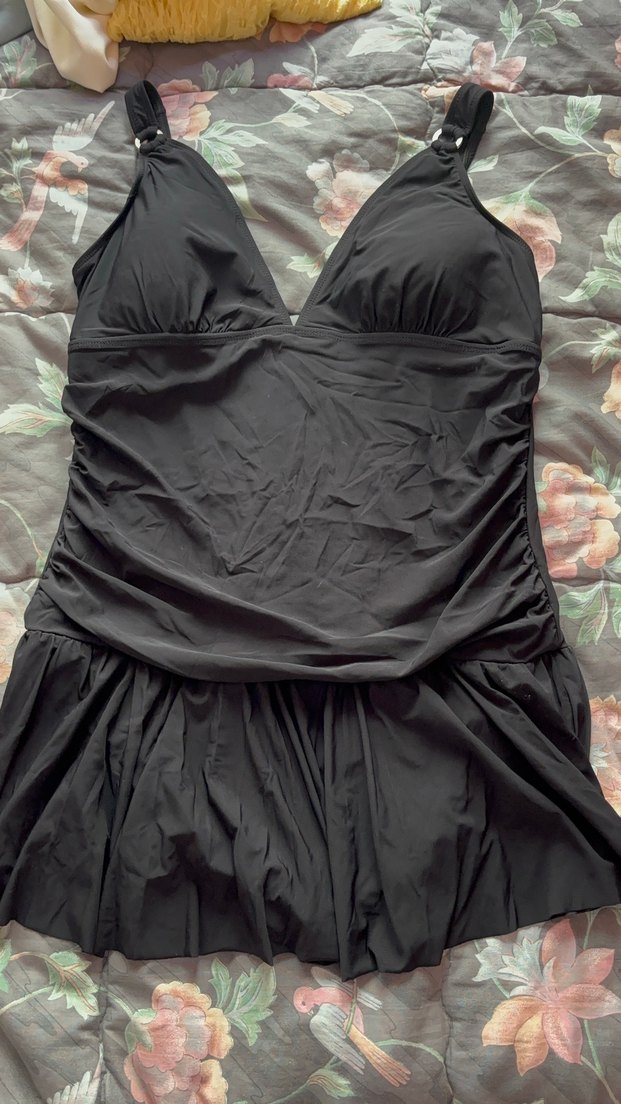 Drapeli Siyah Midi Kadın Mayo penti 46 beden - Görsel 4