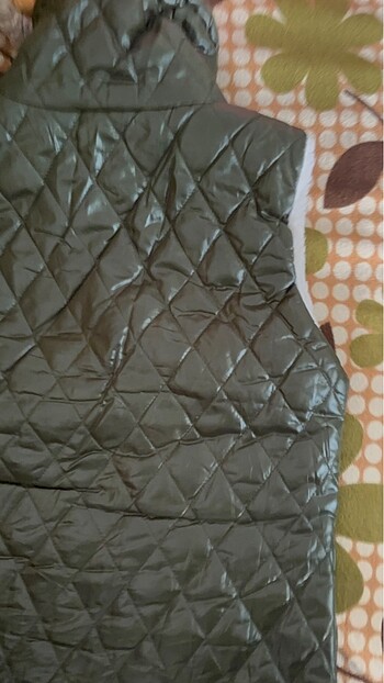 Haki yeşili düğmeli yelek - Görsel 7