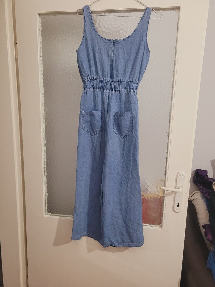 Kadın Kot Kemerli  Tulum - Görsel 4