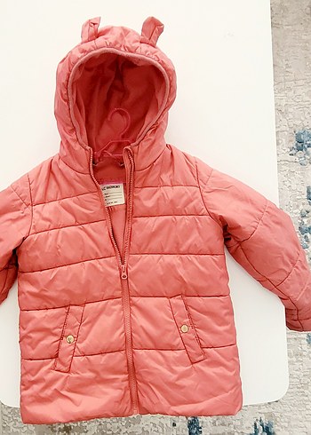 9-10 yaş Pembe Kapüşonlu  Mont - Görsel 4